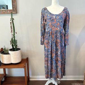 Vintage Scoop Neck Dress with Pockets!! S/M